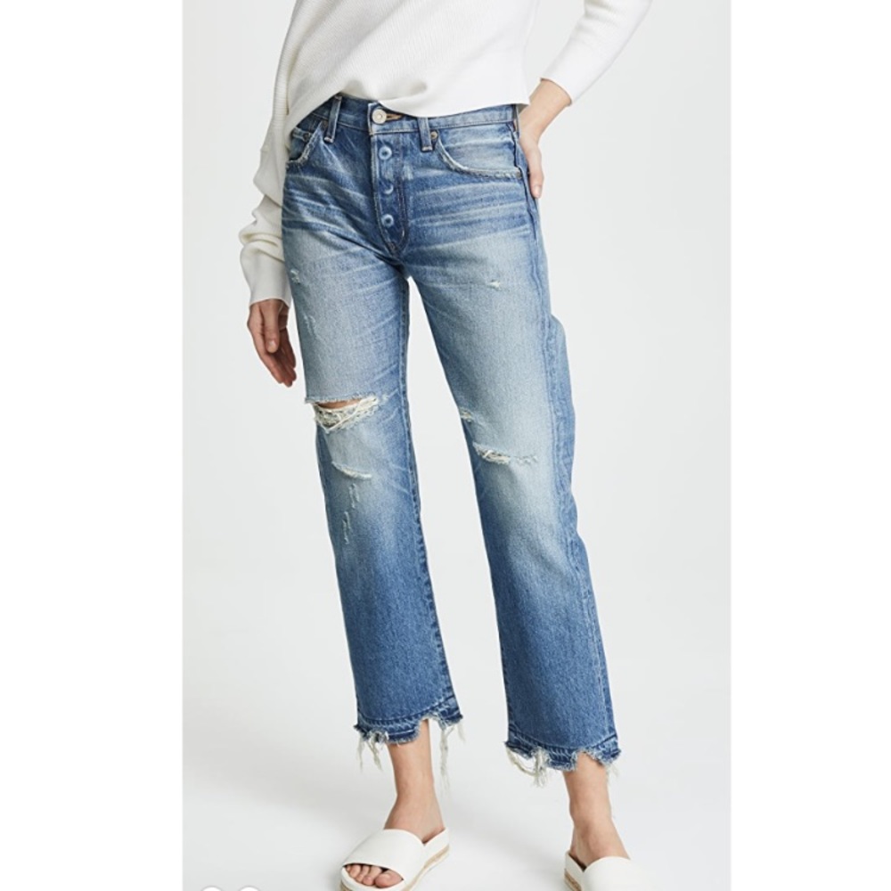 MOUSSY MV Leola Cropped Straight destroyed Jeans
